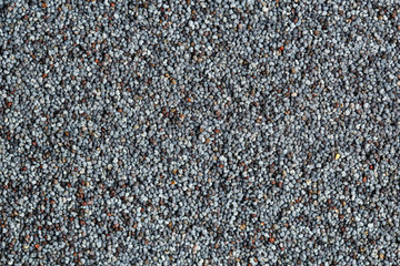 Macro of dried poppy seeds as a background.