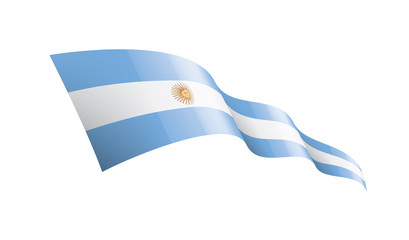 Argentina flag, vector illustration on a white background