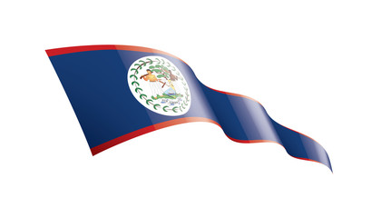 Fototapeta premium Belize flag, vector illustration on a white background