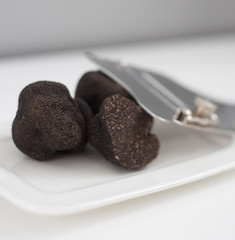 Trufa negra y rallador