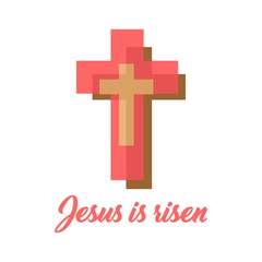 Fototapeta premium Cross of Jesus Christ. Easter illustration.