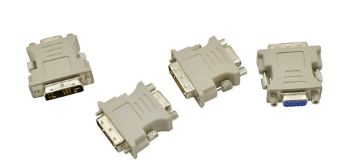 VGA to DVI display converter isolated on white