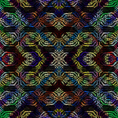 Vector ethnic tribal pattern. Seamless art image.