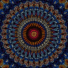 Vector mosaic art pattern. Curved mosaic image