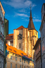 Obraz premium Historic buildings in the Old Town of Prague at sunset, Czech Republic, Europe.