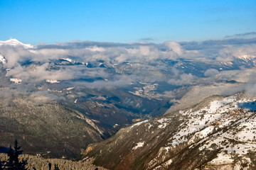 French Alps from Courchevel La Tania 3 Valleys ski area France