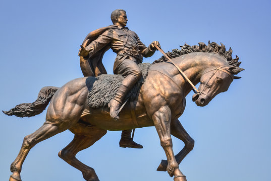 Sculpture of a horseman
