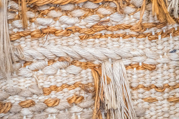 Arrière plan maille tricotée en grosse laine