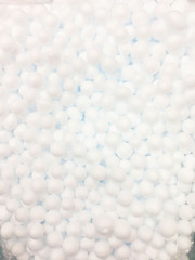Foam beads for white background