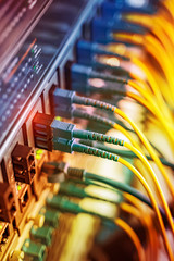 optical fibre information technology equipment in data center