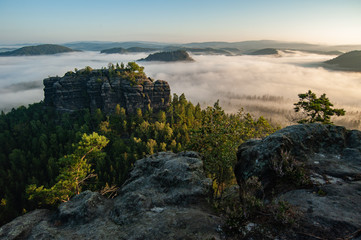 Morgennebel in der Sächsischen Schweiz