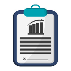 statistics graph on clipboard