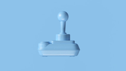 Blue Retro Wireless Joystick 3d illustration 3d render