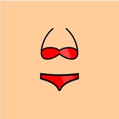Swimsuit vector icon