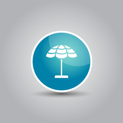 Summer umbrella icon vector
