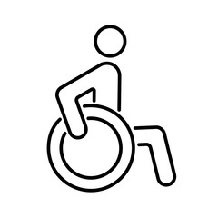 Sign icon person disabled. Simple vector illustration.