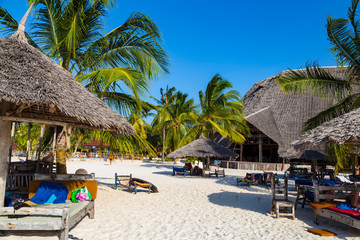 Beach resort. Village Kendwa. Zanzibar island.