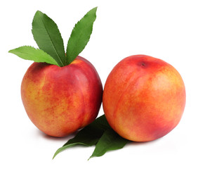 Nectarine isolated on white