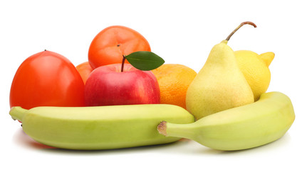 Fruits isolated on white background