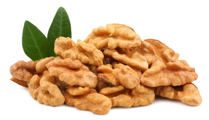 Walnuts isolated on white background