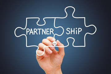 Partnership Jigsaw Puzzle Business Concept