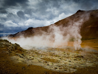 Geothermal landcape in Iceland