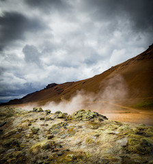 Geothermal landcape in Iceland