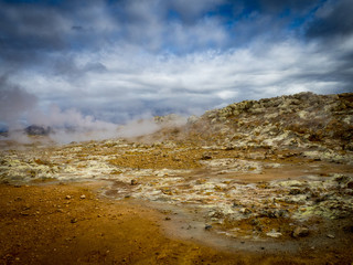 Geothermal landcape in Iceland