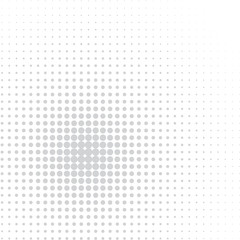  The background of raster semitone of grey dots on the white for text, banner, poster, label, sticker, layout