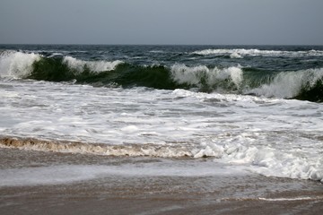 beautiful sea view with strong sea waves