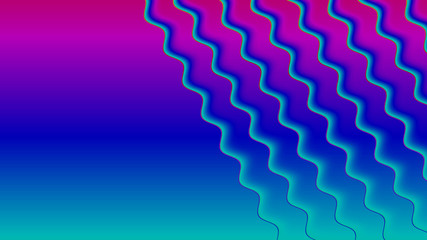 Fototapeta premium Background with a variety of multicolored waves in a paper style.