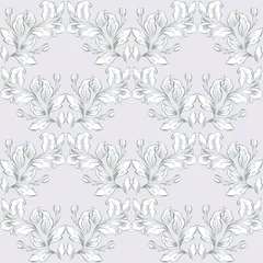 Fototapete Vintage baroque pattern seamless vector in classic flower graphic style background for backdrop, template, cover page design, fabric,textile. Fashionable background,modern seamless pattern.Damask.  © Anna