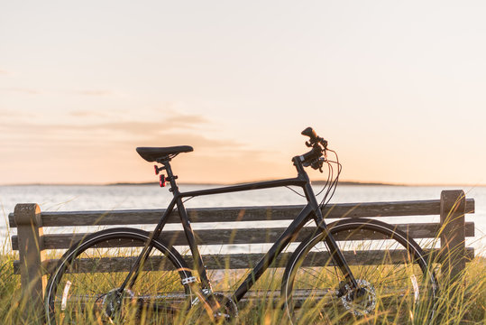 bicycle at sunset