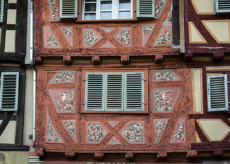 Obraz premium Very Old Half-Timbered House, Alsace, France