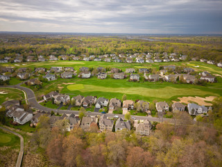 Fototapeta na wymiar Aerial of Golf Course 