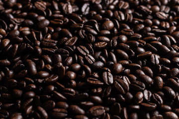 Coffee beans freshly roasted