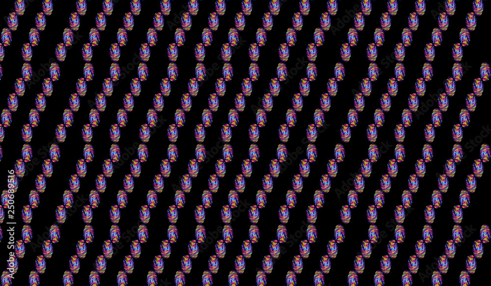 Poster abstract artistic multicolored 3d computer generated illustration of candy fractals patterns backgro