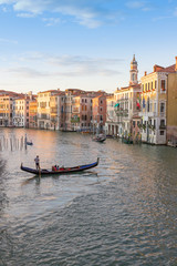 Obraz na płótnie Canvas Evening venetian canal