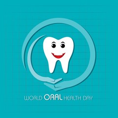 World Oral Health Day design,- 20 March