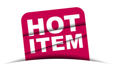 red vector banner hot item
