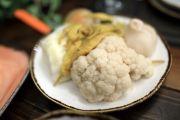 Pickled cauliflower and pepper