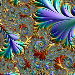 Digital artwork, fractal design, geometric texture, Abstract background 