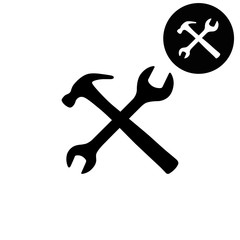 Repair  - white vector icon