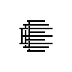 triple e monogram eee letter hipster lettermark logo for branding or t shirt design