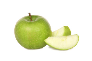 Grüner Apfel angeschnitten