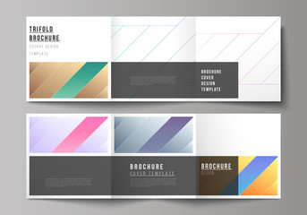 The minimal vector editable layout of square format covers design templates for trifold brochure, flyer, magazine. Creative modern cover concept, colorful background.