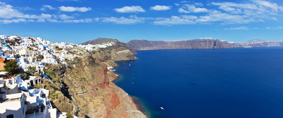 view of an island of santorini greece