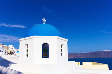 greek church in santorini greece