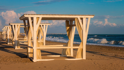 Construction on the beach