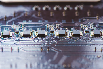 Chip on motherboard with golden contacts 